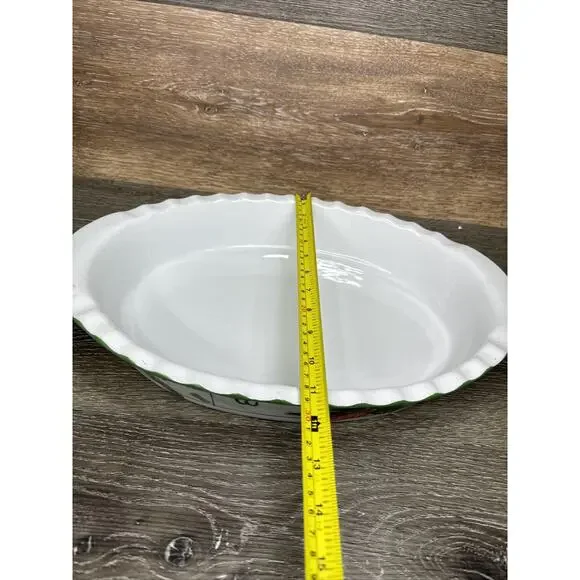 Vintage ITALCHEF Italy Stoneware Oval Baking Dish Oven Proof 17x11.5”